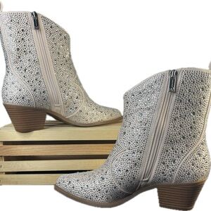 Jessica Simpson Ostelle Rhinestone Western Bootie